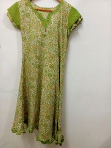 Natural Green Soft Kurti💚