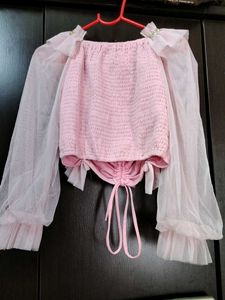 Pink Ruffle Top