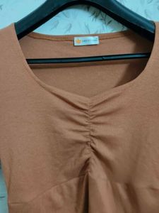 Ruched Front Crop Top