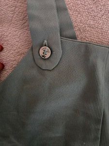 Sage Green Overall Dungaree Dress 6-9month
