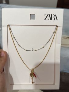 Zara Pack Of 2 Charm Necklace