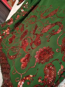 Green Sequence Saree
