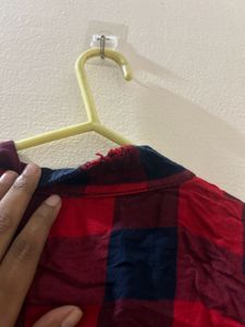 Red Plaid Tunic Top and Pants