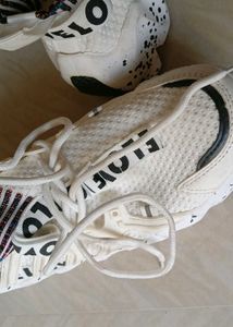 Trendy White Graphic Sneakers