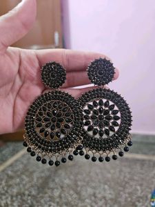 Black Jhumka Earrings