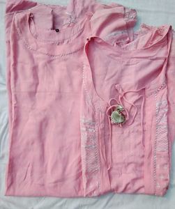 Pink Kurta Set with Shrug