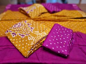 3pc Cotton Bandhni EID Mirror Salwar Kameez