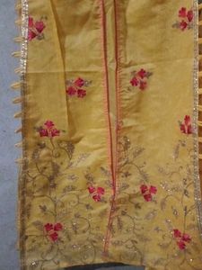 Lehenga With Slit Kurti And Dupatta