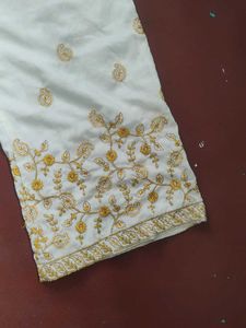 Embroidered White Palazzos