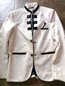 Velvet sherwani and blazer combo