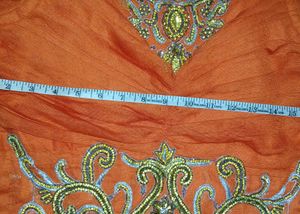 Elegant Orange Ethnic Gown