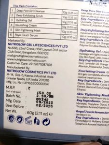 Nutriglow Facial Kit With 5in1 Lipstick