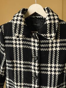 Chic Plaid Trench Coat