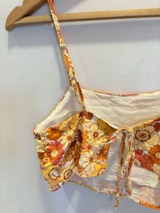 Back Tie Beautiful Floral Top