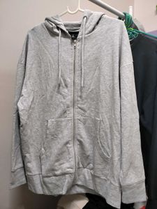 Grey Zip-Up Hoodie