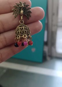 Peacock Jhumka Earrings