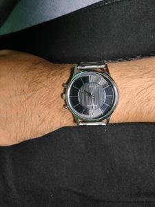 Lugano Silver Stainless Steel Watch