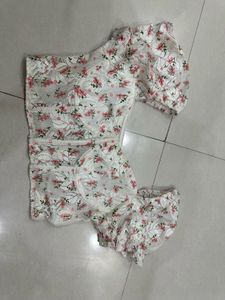 Floral Lace Bardot Top