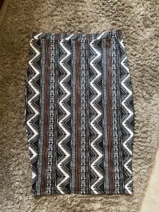 Patterned Pencil Skirt