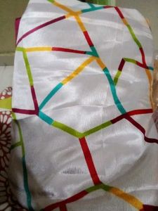 Elegant White Printed Saree