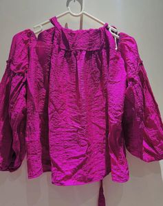 Pink Balloon Sleeve Top