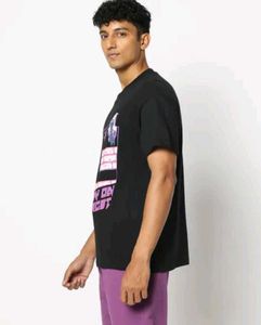 Yousta Printed Relaxed Fit Crew Neck Tshirt