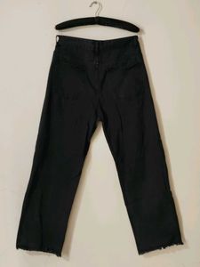 Black Charcoal Women Trendy Trouser