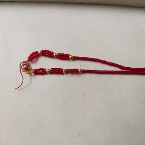 22k Pure 3+3=6 Gold Moti Handmade Kaan Chain 1pair