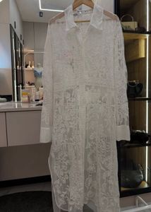 Zara White Embroidered dress