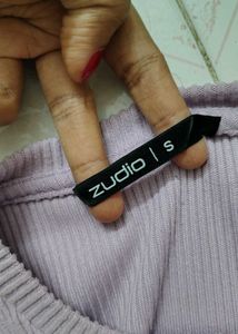 Zudio Ribbed lilac Sweat tshirt top