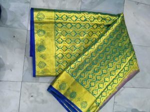 Purple &amp; Gold Embroidered Sari Blouse
