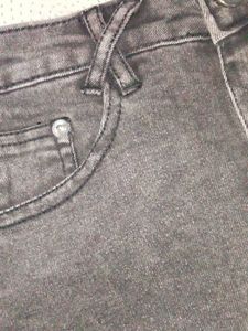Gray Denim Mini Skirt