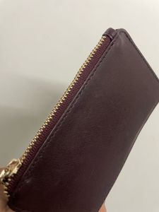 Burgundy Leather Card Holder Wallet