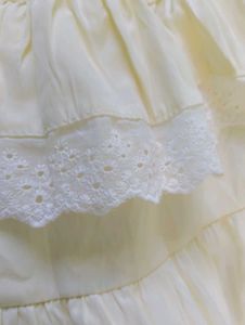 light yellow lolita lace Tiered Ruffle Mini