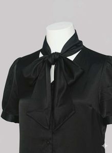 black shirt (Elegant Blk Bow Blouse