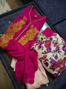 Pink Embroidered Kurta Set