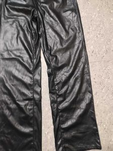 Black Faux Leather Pants