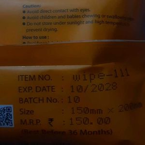 Wet Face Wipes