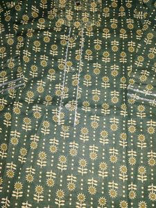 Green Printed Kurta
