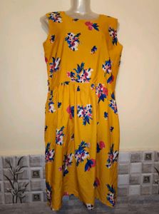 🎁Buy 2 Get 1 Free 🎁Size M/L Floral Yellow Dress