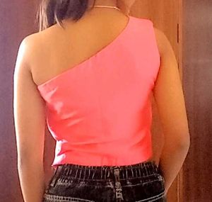 Pink One-Shoulder Top