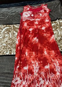 Red Fancy Party Wear Kurta
