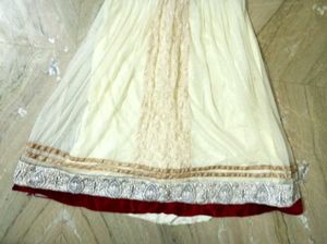 Cream Embellished Girls&#39; Dress