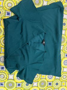 Dark Green Wrap Dress