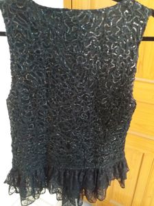 Partywear Black Sequence Top