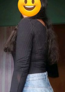 Black Long Sleeve bodysuit top