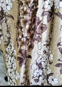 Floral Print Window Curtains
