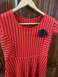 Red Striped Dress