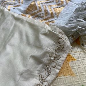 Party Wear Dress Top Bottom Dupatta Set XL