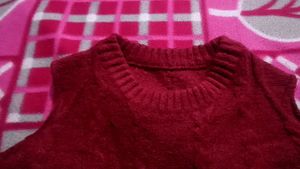 Red Cold Shoulder Knit Sweater ❤️